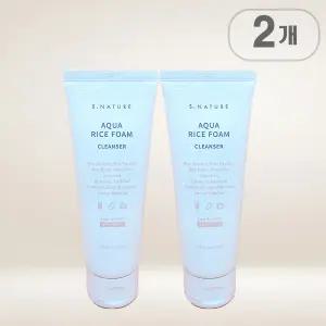 에스네이처 아쿠아 라이스 약산성 클렌징폼 160ml 2개