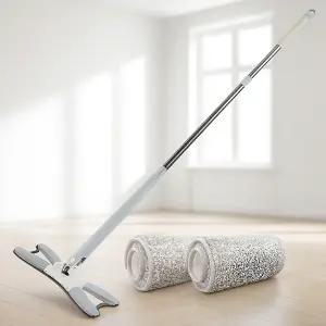 앙플러스 세척이 쉬운 노터치 밀대 걸레 + 패드 2p 세트, 1세트