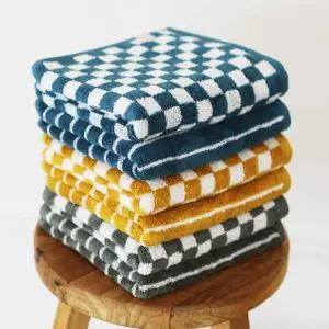 [기라로쉬][8매세트] 스트라이프 뱀부수건 먼지없는 페이스타올 180g