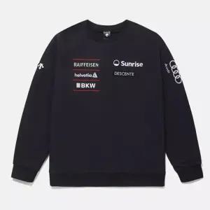 데상트 스위스 스키 기모 우븐 맨투맨 SP323SWH91BLK0 긴팔티