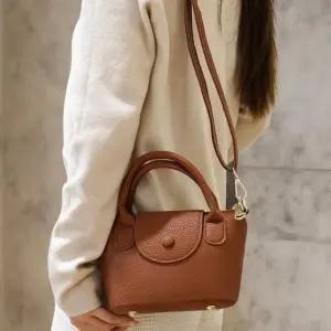 여성 일상용 커버형 튼튼한 가죽 미니 토트 크로스백