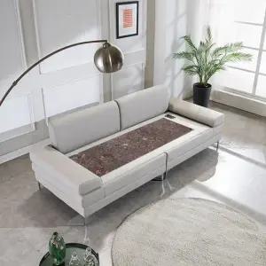 현대의료기 모짜르트SF 온열 3인소파 카우치 브라운팔보석 돌소파