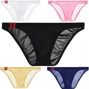 남성 아이스 실크 엣지 포인트 삼각팬티 5P세트 매혹적인 디자인과 완벽한 핏 B13