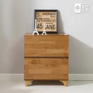 노송가구 올리브 원목 협탁 2단 서랍장(착불배송)