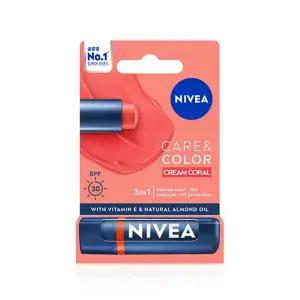 니베아 케어&컬러 립밤 크림코랄