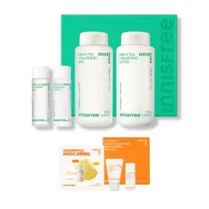 이니스프리 그린티 히알루론산 스킨케어 2종 세트 (스킨 170mL + 로션 170mL) + GIFT