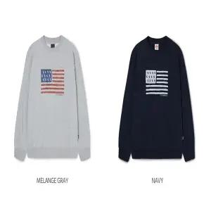 [후아유] American Flag Brushed Sweatshirt (WHMWF4T91U)