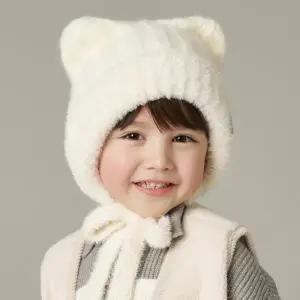 [롯데백화점]화이트샌즈 아동-울 혼방 투톤 보닛햇 키즈 세르디