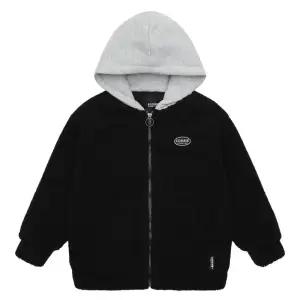 [에꼴리에] 여아 후드 배색 양털 점퍼 21D0152_BK