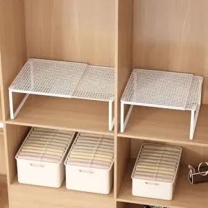 길이조절 옷장 정리선반 옷정리트레이 옷장칸막이 옷장정리선반 옷장선반 길이조절선반