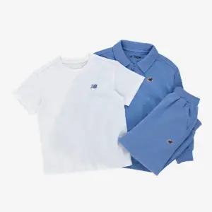 M 뉴발란스키즈트레이닝세트 PQC NK9YF3102U-50 [3PCS] ESSENTIAL 반집업 스웨트 셋업