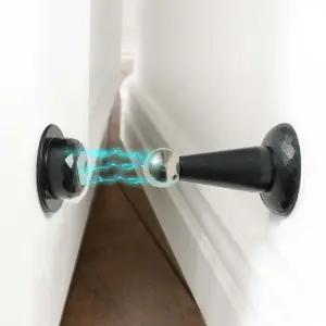 hot 자석 방지 도어스토퍼 방문 블랙 문고정