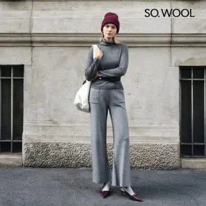 [쏘울]25FW 라쿤 와이드 니트 팬츠