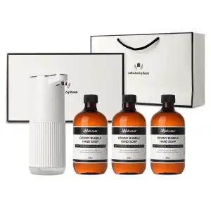 웰세스 WG-103B 버블 손세정제 자동 디스펜서 1개 + 버블 핸드워시 리필 3개 (500ml)