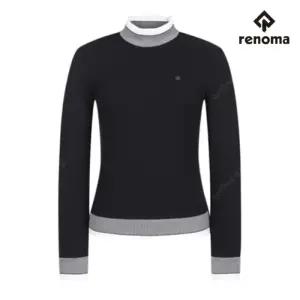 레노마골프 여성 겨울 하이넥 기모 패턴 티셔츠 RWTHM 8102