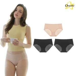 오모떼 데일리 팬티 3종 세트/베이지1+블랙2