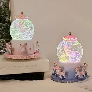 신상 별빛 회전목마 스노우볼 워터볼 오르골 무드등 인테리어 장식 소품 2type