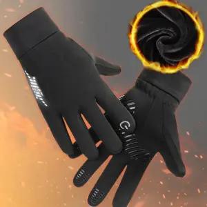 따뜻한 겨울 스마트폰 장갑 스마트터치 여성 기모 장갑 운전용 블랙