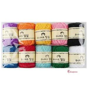 털실 뜨개실 목도리 혼합색상 뜨개질 장갑실 10p세트 손뜨개실zce227