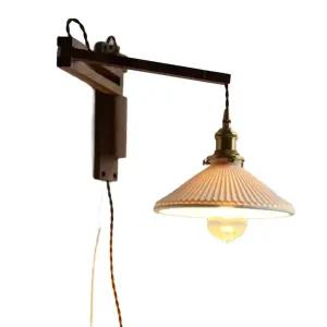 북유럽 빈티지 관절 벽조명 우드 월램프 벽조명