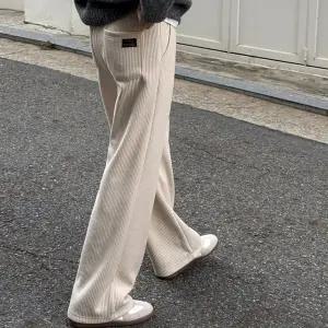 [메이블루]기모 골지 밴딩팬츠