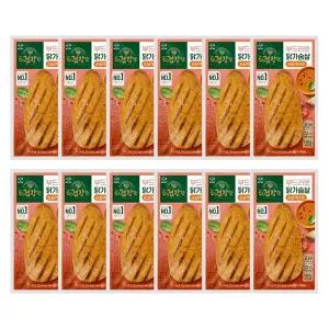 [신세계라이브쇼핑]CJ 더건강한 닭가슴살 순살 케이준100g x12개