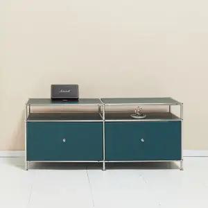 디유 모듈 스틸 오픈 장식 거실장 1400