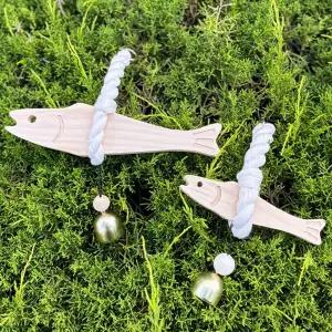 현관 액막이북어 우드 물고기 풍수 도어벨 집들이 이사 선물 인테리어