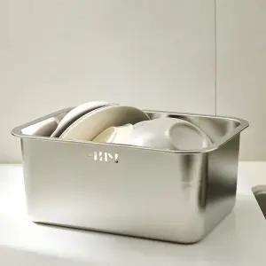 한샘 클리어 올스텐 304 사각 설거지통 10L