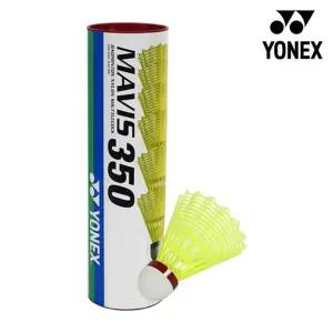 요넥스 셔틀콕 마비스 350 YF 레드 야외용 나일론 배드민턴 1타 6개입 오남스포츠