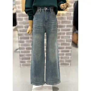 [레코브](타임스퀘어점패션관)캣워싱 기모 본딩 데님팬츠(LC31F1DP506X)