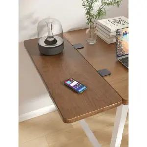 다용도 간편조립 사무용 책상연장선반 보조선반 거치대 월넛 보드 50x25 화이트