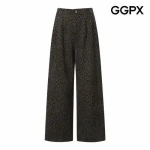 [GGPX] 레오파드 와이드 기모 팬츠 (GPBPT010B)