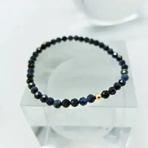 [리즈타라]14K 금볼 천연사파이어 원석 팔찌