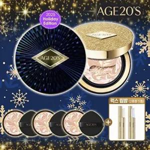 [에이지투웨니스][믿쓰진]AGE20S 홀리데이 에디션! 앰플 에센스 팩트 럭스 골드 패키지(본품*2+리필*3+립