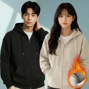 기모 오버핏 후드 집업 남녀공용 겨울 아우터 데일리 학생 잠바 6컬러 따뜻한 후드점퍼