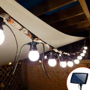 태양광 캠핑 오징어등 줄조명 야외전구 스트링라이트