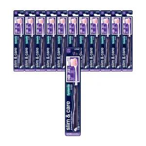 [소비기한 임박] 시스테마 슬림앤케어 칫솔 와이드, 12개