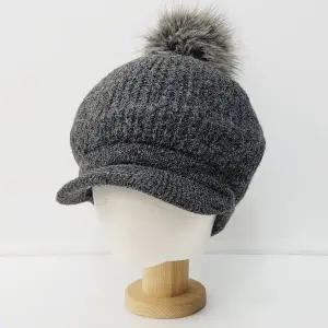 [navid1]알파카 챙 베레모/엄마 중년 여성 할머니 겨울 니트 방한 따뜻한 빵모자