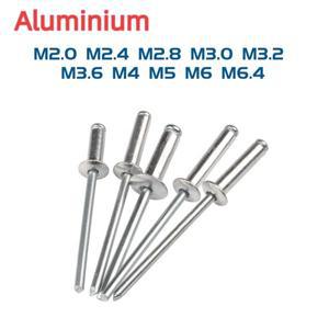M2.0 M3 M3.2 M4 M5 M6 돔 헤드 팝 알루미늄 블라인드 리벳 시트 스틸 맨드렐 배기