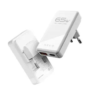 네코 초슬림 접이식 65W GaN PD 고속 충전기 PPS 듀얼포트
