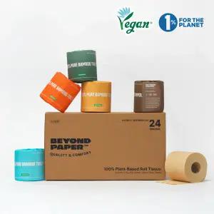 [노브레이너]비욘드페이퍼 화장지 3겹 30m 24롤 천연펄프 프리미엄 대나무 - 오리지널
