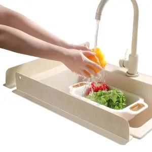 브리운 싱크대 스플래시 가드 주방 싱크대용 실리콘 보호대 디자인 액세서리 설거지용 가드(20인치)