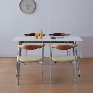 스칸디 크롬 멜로우 1200 4인 세라믹 식탁세트