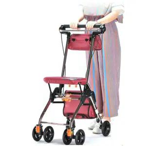 노인유모차 어르신 마비 걷기 운동 의자 경량 실버카