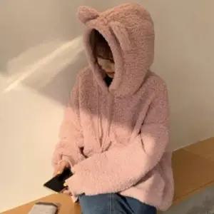 여성 뽀글이 귀달린 후드티 1P 맨투맨 티셔츠 겨울 WFL7VVI