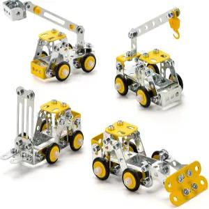 8-12세 남아용 Erector 세트 용 미니 금속 모형 엔지니어링 건축 키트 건설 트럭 장난감 학습용 DIY STEM