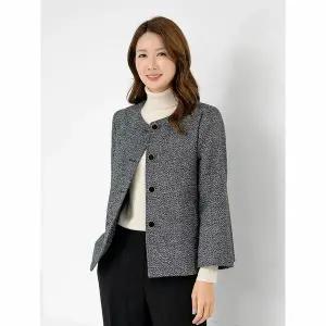 [하프클럽/모슬린]엄마옷 울모직 라운드 정장 자켓 MQG125611 마담 미시 중년여성 빅