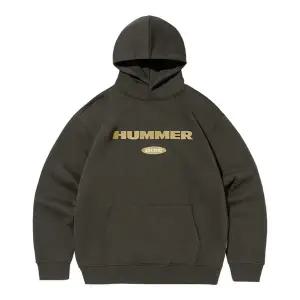 시그니처 험머 로고 소프트 기모 후드 티셔츠 차콜