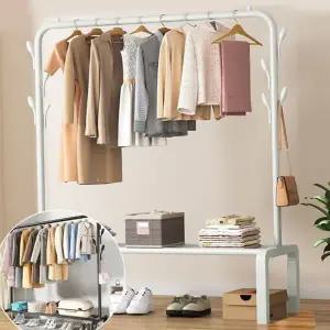 스탠드 옷걸이 튼튼한 철제 드레스 이동식 행거 옷장 선반 모자걸이 건조대 세탁실 신발 가방